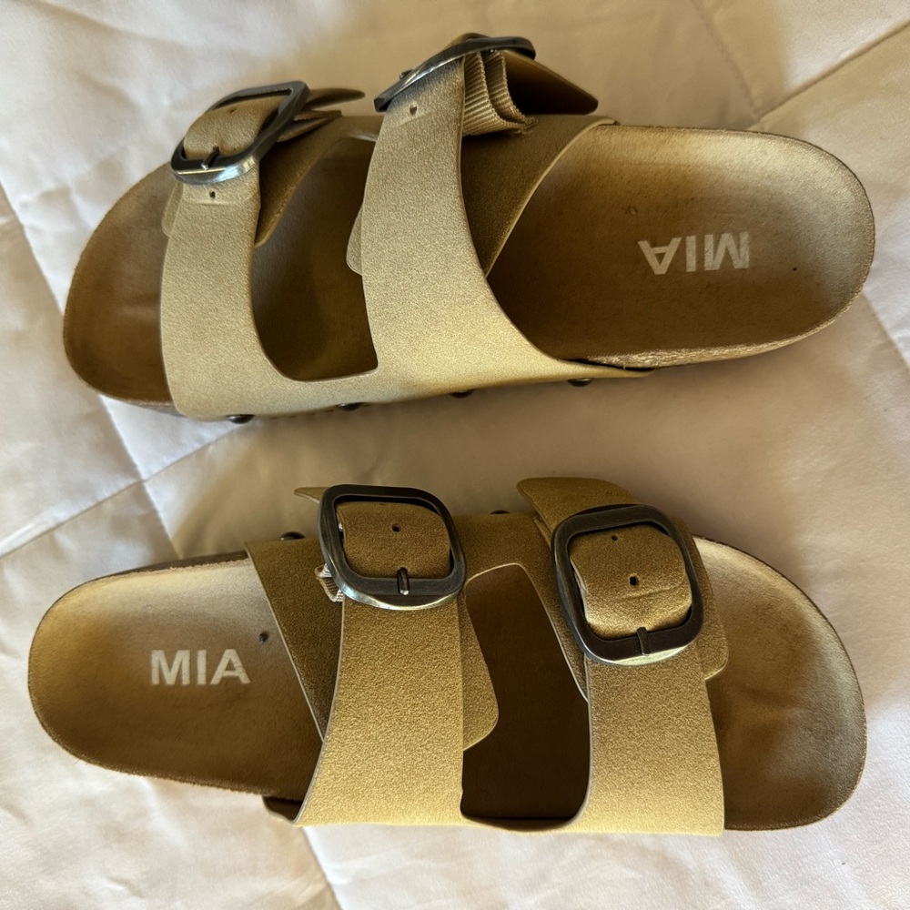 MIA Calin Slide Sandals with Buckles